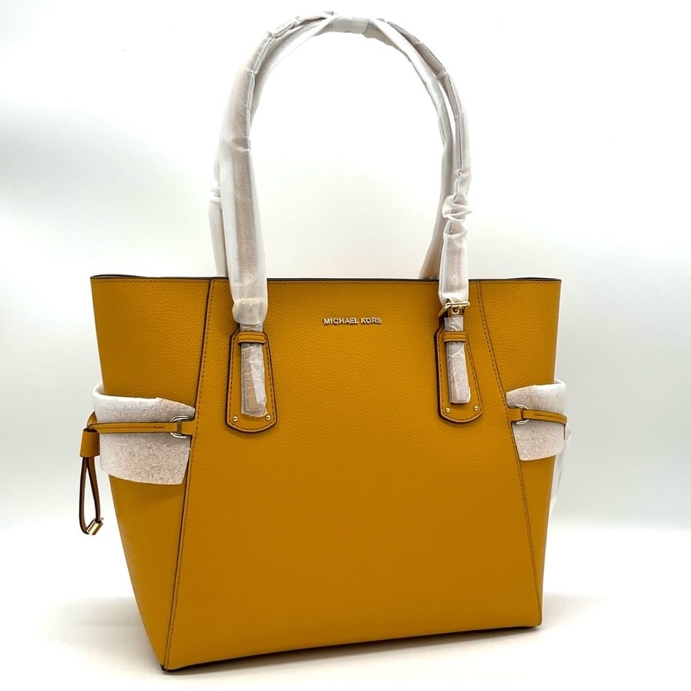 Michael Kors Voyager EW Tote Bag Leather Marigold - Picture 3 of 9